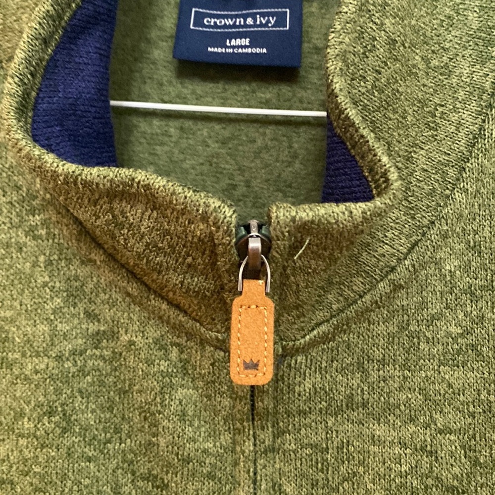 Crown & Ivy Men’s Green Vest Sz Large NWOT - Picture 5 of 10
